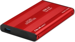 Zewnętrzna obudowa na dyski 2.5" HDD/SSD SATA3, USB 3.0, czerwona