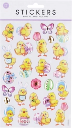 Naklejki z wielkanocnymi kurczaczkami