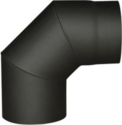 Kolano dymowe 160 mm 90° czarne, grubość 1,5 mm