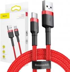 Baseus Cafule kabel USB‑C 3 m, 2 A – czerwony