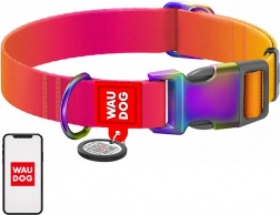 Nylonowa obroża dla psów z kodem QR WAUDOG, pomarańczowa