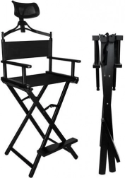 Aluminiowe krzesło do makijażu BEAUTYLUSHH z zagłówkiem