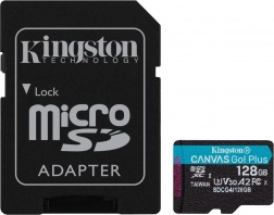 Karta microSD 128 GB Kingston Canvas Go! Plus A2 U3 V30 z adapterem