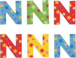 Bigjigs Toys gwieździsta drewniana litera N