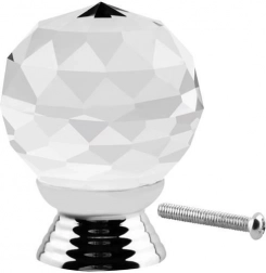 Kryształowy uchwyt meblowy