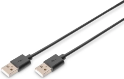 Kabel połączeniowy USB 2.0 USB-A na USB-A, czarny, 1 m