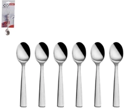 Zestaw 6 łyżeczek do espresso ze stali nierdzewnej