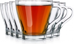 Szklanki do kawy i herbaty z uchem 250 ml, zestaw 6 szt. Vilde