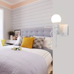 ścienna lampa loft biała, typ viii