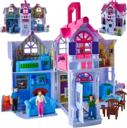 Składany domek dla lalek z 6 pokojami i mebelkami