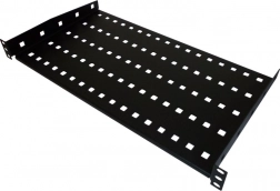 Czarna stała półka 19 cali 1U głębokość 280mm