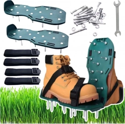 Aerator wertykulator z kolcami na buty do trawnika