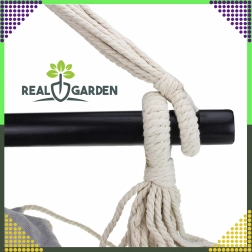 Wiszący brazylijski fotel z poduszkami, ciemnoszary