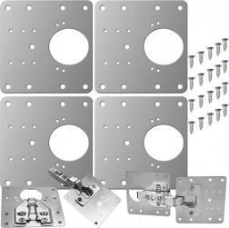 Płytki naprawcze do zawiasów meblowych - zestaw 4 szt.
