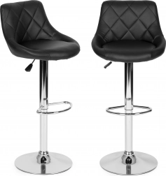 Nowoczesny obrotowy hoker z regulowaną wysokością i chromowanymi dodatkami