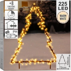 Zewnętrzne metalowe świecące drzewko 225 LED 100 cm