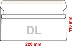 samoprzylepne koperty DL 100 szt.