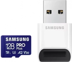 Karta pamięci microSD SAMSUNG Pro Plus 128 GB + czytnik USB