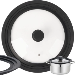 Uniwersalna silikonowo‑szklana pokrywka 3 w 1 RUHHY 28/30/32 cm