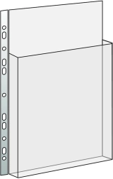 Przezroczysta okładka na katalogi z eurozawieszką, kieszeń do 2/3, PVC, 165 mikronów