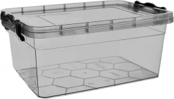 Plastowy pojemnik na żywność z pokrywką 5 l szary