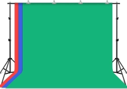 Stojak do tła fotograficznego Puluz z 3 kolorowymi tłami