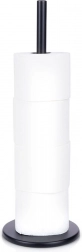 stojak na papier toaletowy ze stali nierdzewnej czarny 47 cm