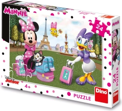 Puzzle Minnie i Daisy w Paryżu 24 części