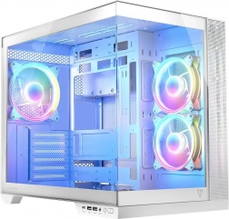 Biała obudowa komputerowa Volcano Panorama APEX ARGB 3F MIDI