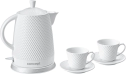 Ceramiczny czajnik elektryczny z kubkami CONCEPT 1,5 l