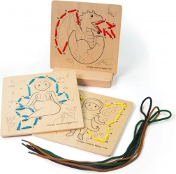 Bigjigs Toys przewlekanie według liczb – bajki