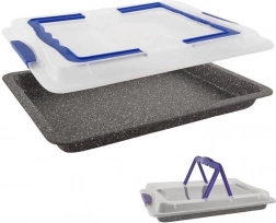 granito­wa forma do pieczenia z pokrywką 43 × 29 × 7 cm