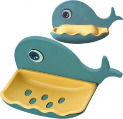 Nawieszana mydelniczka w kształcie wieloryba z odpływem