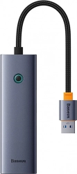 Rozdzielacz USB-A na 4× USB 3.0 Baseus UltraJoy kosmiczna szarość