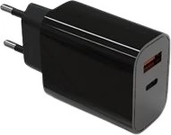 Ładowarka sieciowa 20 W z USB‑C i USB‑A z Power Delivery, czarna