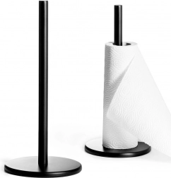 Metalowy stojak na ręczniki papierowe, czarny, 33 cm