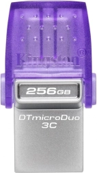 Pamięć USB KINGSTON DataTraveler microDuo 3C 256 GB, USB‑A/USB‑C, USB 3.2 Gen 1