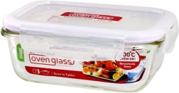Szklane naczynie żaroodporne z pokrywką z borokrzemowego szkła 380 ml