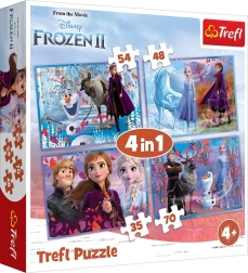 Puzzle 4w1 FROZEN 2 – Wyprawa w nieznane