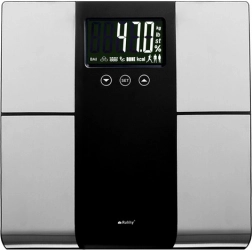 Analityczna waga osobowa RUHHY z LCD, pomiar BMI, 10 profili, nośność 225 kg