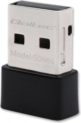 Ultraszybki bezprzewodowy mini adapter USB Wi‑Fi Qoltec 650 Mb/s