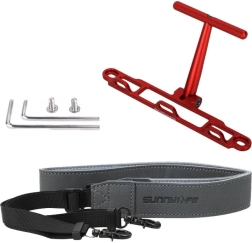 Uchwyt z paskiem Sunnylife do kontrolera DJI RC / RC 2 czerwony