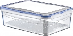 Plastowy pojemnik na żywność z pokrywką i uszczelką z kratką 4,3 l