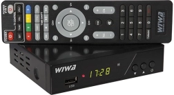 Dekoder DVB‑T2 WIWA H.265 PRO z HEVC, PVR i odtwarzaczem Full HD