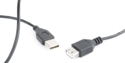 Przedłużacz USB 2.0, 0,75 m, czarny