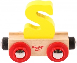Bigjigs Rail drewniany wagonik – litera S
