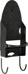 Ścienny uchwyt na żelazko i deskę, odporny na wysoką temperaturę, czarny