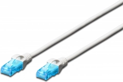 Patch kabel RJ45-RJ45 kat. 5e U/UTP 0,25 m biały