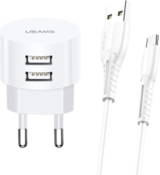Ładowarka USAMS T20 z kablem USB-C 2xUSB 2.1A