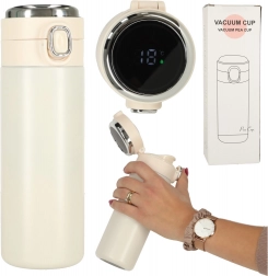 Termokubek z ustnikiem LED 420 ml beżowy